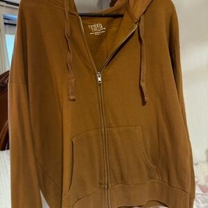 Time and Tru Chocolate Brown Fleece Hoodie